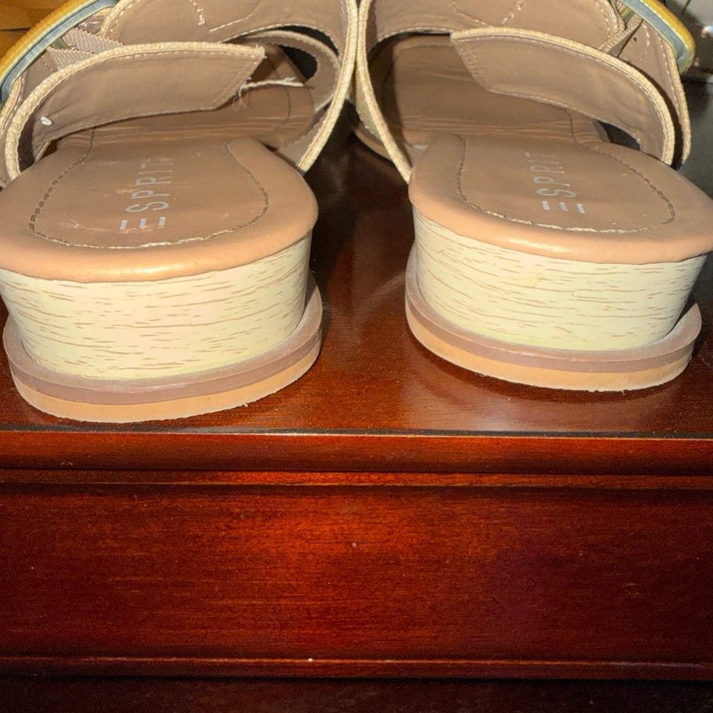 ESPRIT Sandals Size 9M Willette Ivory Two Straps Buckle - Picture 8 of 8